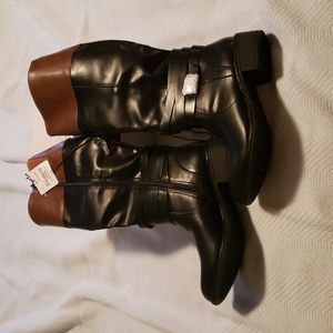 Black/Brown dress boots
